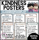 Kindness Posters - Earth Tones Classroom Decor