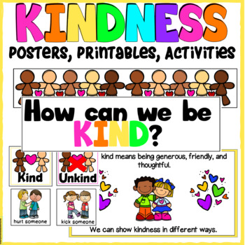 Kindness Posters, Printables and Activities for 3K, Pre-K, and Preschool