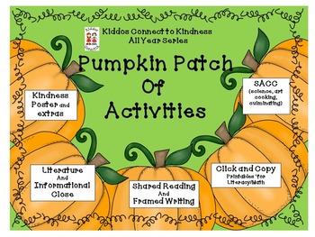 Preview of Kindness-Pumpkin Patch of Activities - Kiddos Connect All-Year to Kindness