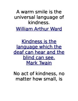 Preview of Kindness Quotes