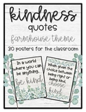 Kindness Quotes Farmhouse Themed Posters Classroom Decor