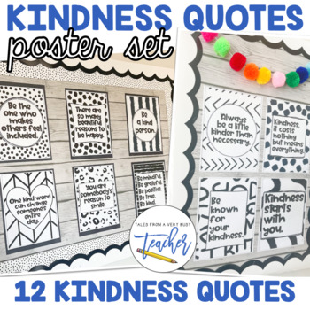 Preview of Kindness Quotes Poster Set
