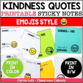 Kindness Quotes Printable Sticky Notes Emoji Style