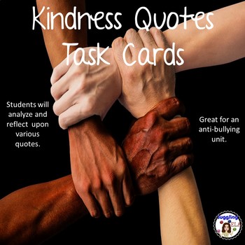 Preview of Kindness Quotes Task Cards