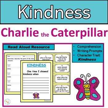 Preview of Kindness Charlie the Caterpillar Read Aloud Activities