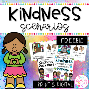 Preview of Kindness Scenarios FREEBIE | Print & Digital