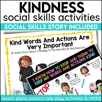 Preview of Kindness Social Story & Social Skills Activities Self Regulation & Control SEL