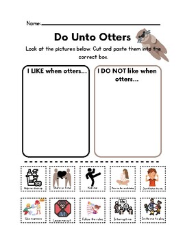 Preview of Kindness Sorting Activity- Pair with Do Unto Otters Book