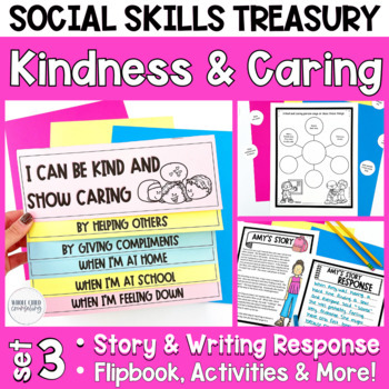 Preview of Kindness Story and Writing Response SEL Book Social Skills Activities Set 3