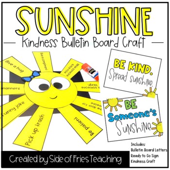 Preview of Kindness Sunshine Craft Bulletin Board (Be Someone's Sunshine)