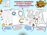 Kindness Superhero Activity Bundle, Create your Own Hero, 