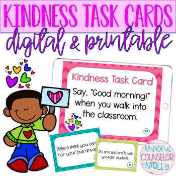 Preview of Kindness Task Cards, Digital & Printable