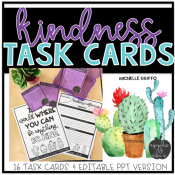 Preview of Kindness Task Cards {Editable}