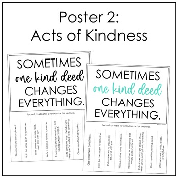 Kindness Tear-Away Posters | Compliments and RAOK by Alyssa Teaches