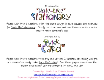 Preview of "Kindness" & "Thank You" Printable Cards and Notes! 
