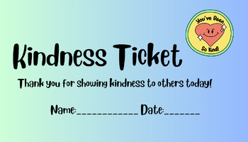 Preview of Kindness Ticket - PNG business card