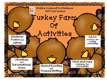 Preview of Kindness-Turkey Farm of Activities - Kiddos Connect All-Year to Kindness