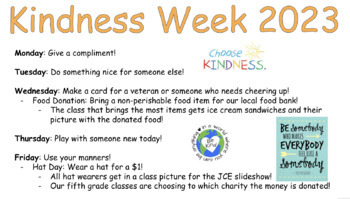 Preview of Kindness Week 2023: Editable