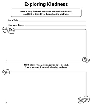 Preview of Kindness Worksheet for Reading