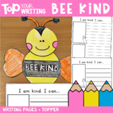 Kindness Writing Page and Bee Craft Topper