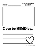 Kindness Writing Prompt & Coloring Sheet - If you can be a