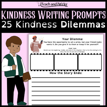 Preview of Kindness Writing Prompts: 25 Social Dilemmas for Middle Schoolers