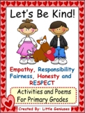Kindness and Friendship Poems, Writing and Coloring Activi