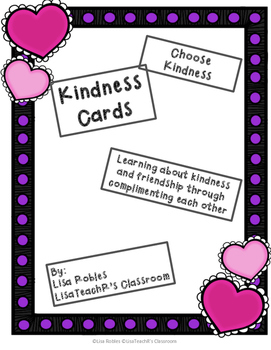 Kindness cards- an activity accentuating positive personality traits