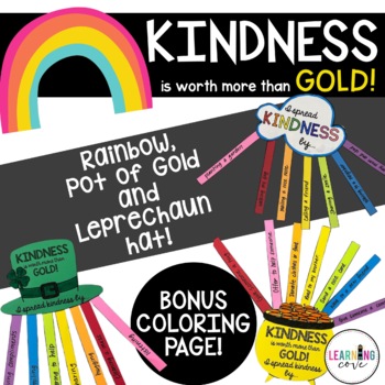 Preview of Kindness is worth more than GOLD Craftivity for St. Patrick's Day!