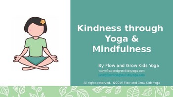 Preview of Kindness through yoga and mindfulness lesson/ powerpoint presentation