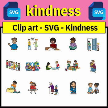Preview of Kindness week Activity - Clip art - SVG - Kindness printable