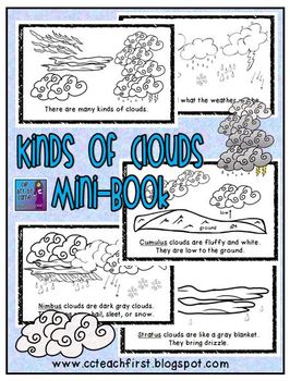 Preview of Kinds of Clouds Mini Book (Emergent Reader)