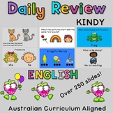 Kindy Preschool PreK -English Daily Review Powerpoint Warm