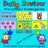 Kindy Preschool PreK - Maths Daily Review Powerpoint Warm-