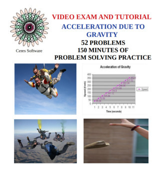 Preview of Acceleration Due to Gravity- HS Physics- Problem Solving Video Exam and Tutorial