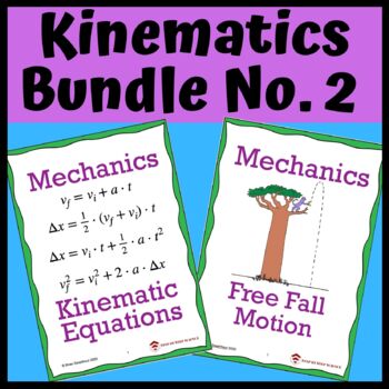 Preview of Kinematics Bundle No. 2: One Dimensional Horizontal & Free Fall Motion