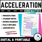 Kinematics - Constant Acceleration - PPT Lesson & Review H