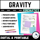 Kinematics - Gravity - PPT Lesson & Review Handout - HS Physics