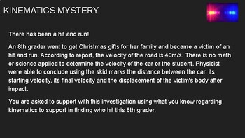 Preview of Kinematics Hit and Run Mystery