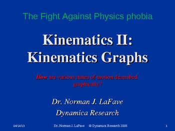 Preview of Kinematics II: Kinematics Graphs