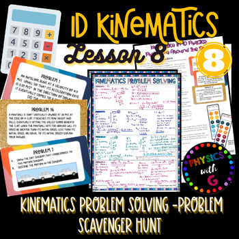 Preview of Kinematics Problem Solving Scavenger Hunt - Lesson 8
