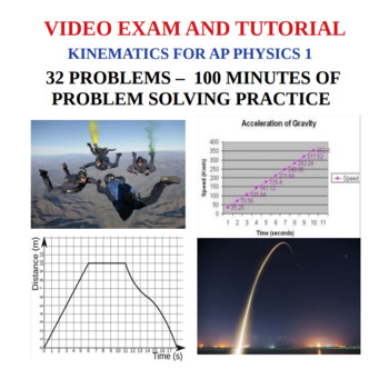 Preview of Kinematics - AP Physics 1 - Problem Solving Video Exam and Tutorial