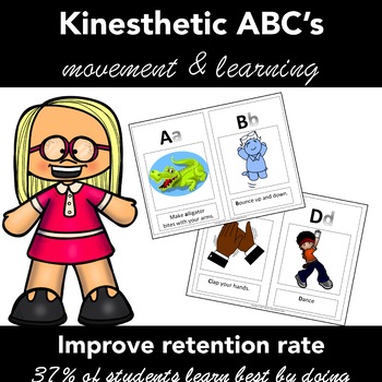 Preview of Kinesthetic Alphabet - Task Cards for the Classroom and Home