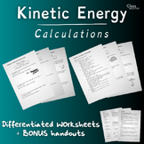 Kinetic Energy: Calculation Sheets | High School