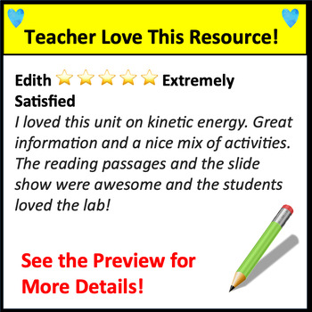 Speed, Potential Energy, Kinetic Energy Printable