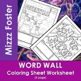 Kinetic Energy / Potential Energy Word Wall Coloring Sheet