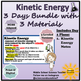 Kinetic Energy Unit Notes & Activities 3 Days Worth, 3 Materials