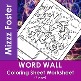 Kinetic Energy Word Wall Coloring Sheet (1 pg.)