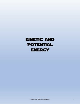 Preview of Kinetic Energy and work.
