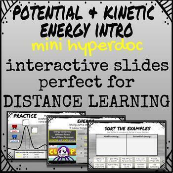 Preview of Kinetic & Potential Energy Mini Hyperdoc - DISTANCE & ONLINE LEARNING